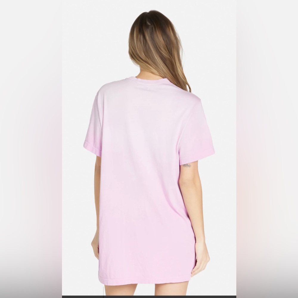 NWOT Lauren Moshi ‘Misty Wild Wolf’ T-shirt dress, Ombré pink, size Large - Picture 12 of 13
